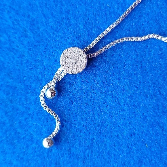 Adjustable bar crystal bracelet with charms. - Picture 4 of 5